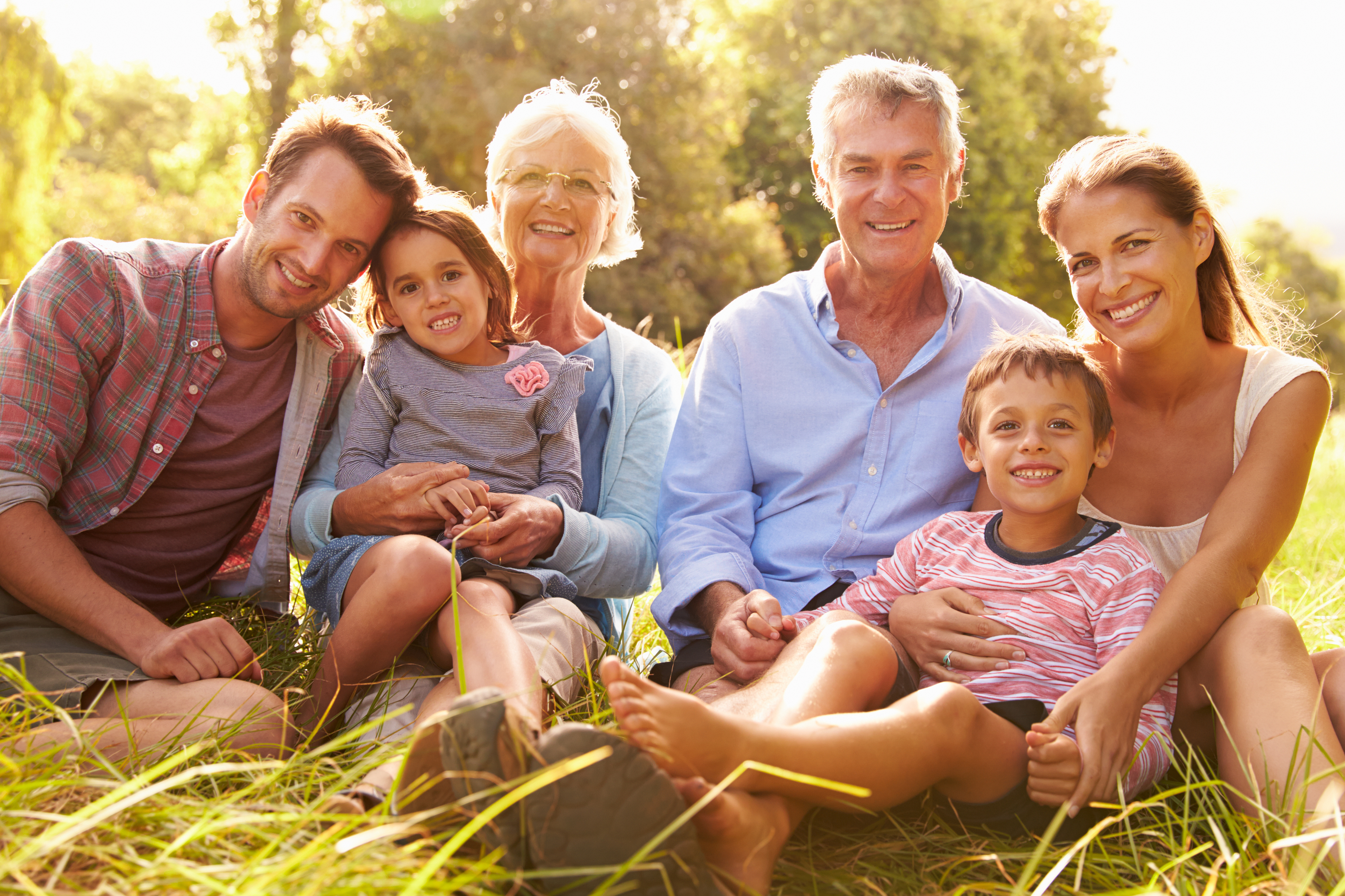 A smiling family